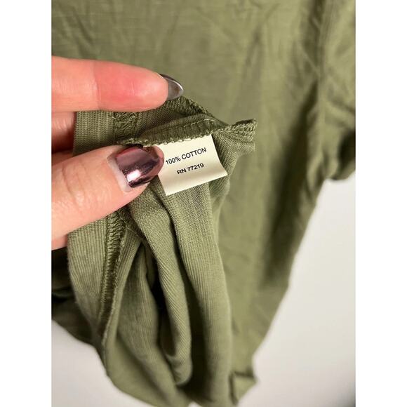 Joseph Abboud Liquid Soft T-Shirt Olive Green 100% Cotton Crew Neck Size XL Mens - Picture 4 of 5
